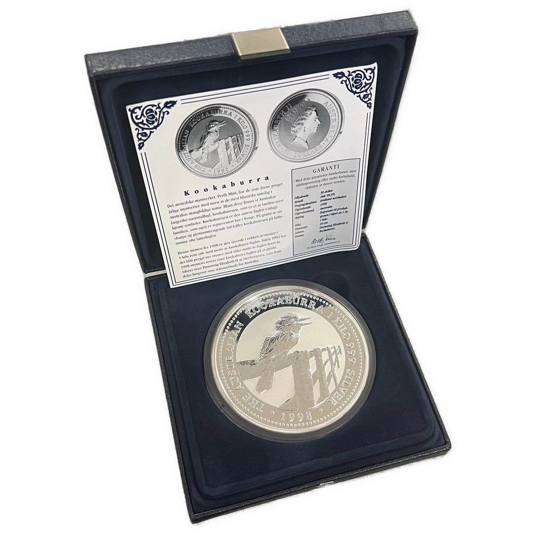 1KG .999Ag Kookaburra 1998 30 Dollar