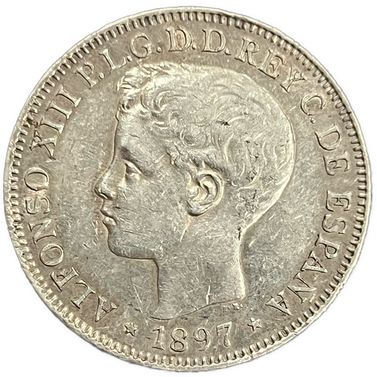 1 Peso 1897 Phillipines/Spain Kv.1