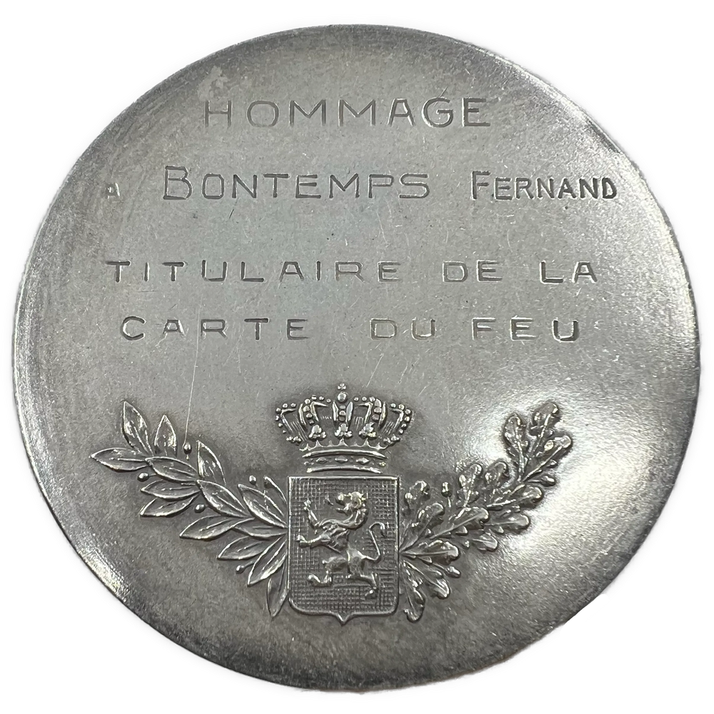 Slaget ved Yser 1914 1.verdenskrig Belgisk minnemedalje i sølvforgylt kobber