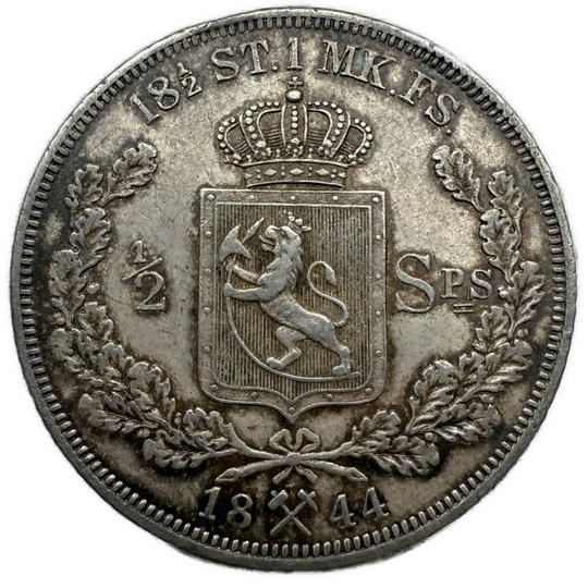 1/2 Speciedaler 1844 Kv.1+
