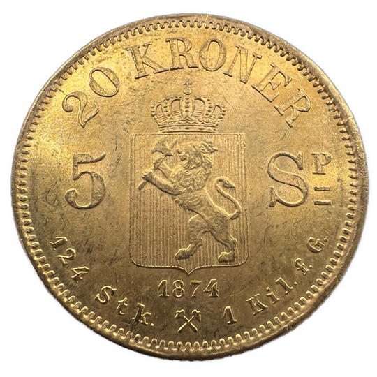 20Kr/5Sp 1874 Kv.0/01
