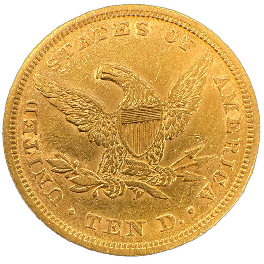16.7g .900Au (Spot+3%) $10 1852 Liberty Head