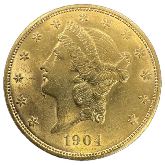 33.4g .900Au (Spot+2%) $20 1904 Liberty Head