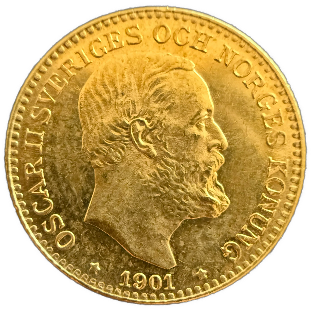 4.48g .900Au (Spot+2%) 10KR 1901 Sverige