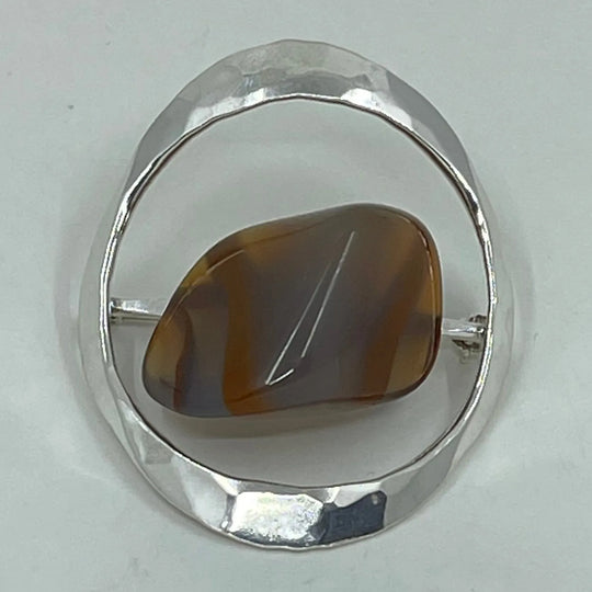 925s brosje m/stein 55x45mm Tone Vigeland