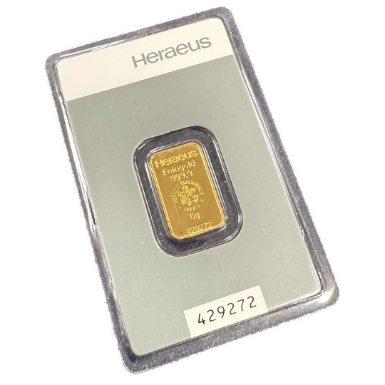 5g .999Au Heraus barre