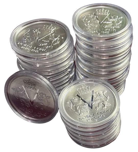 500g .999Ag (25x20g) SPOT «Norge i Krig» medaljer