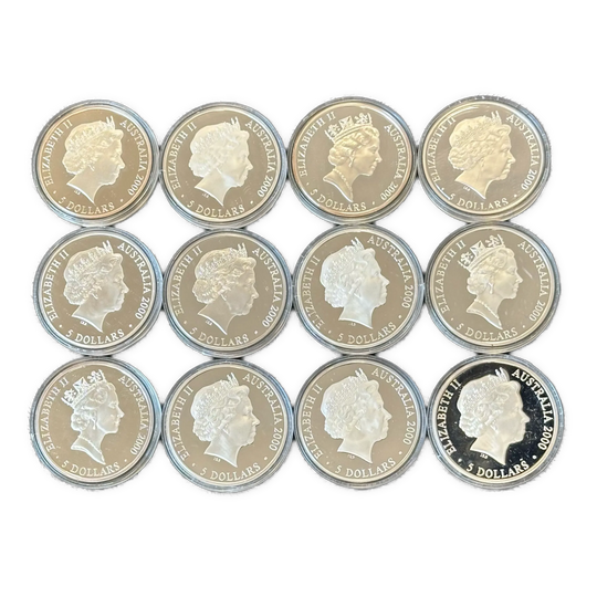 12oz .999Ag (Net) SPOT+2% Diverse minnemynter Sydney OL 2000