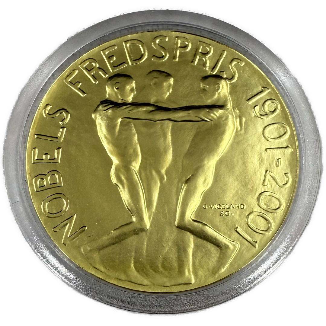 1/2oz .999Au (Net) Spot+2% 1500KR Nobels Fredspris 2001