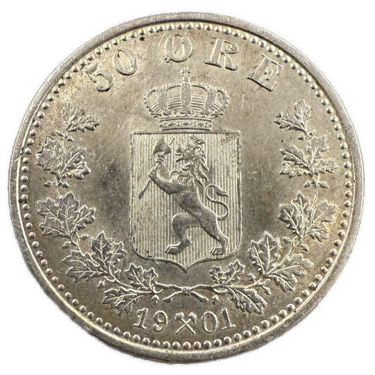 50 Øre 1901 Kv.0/01