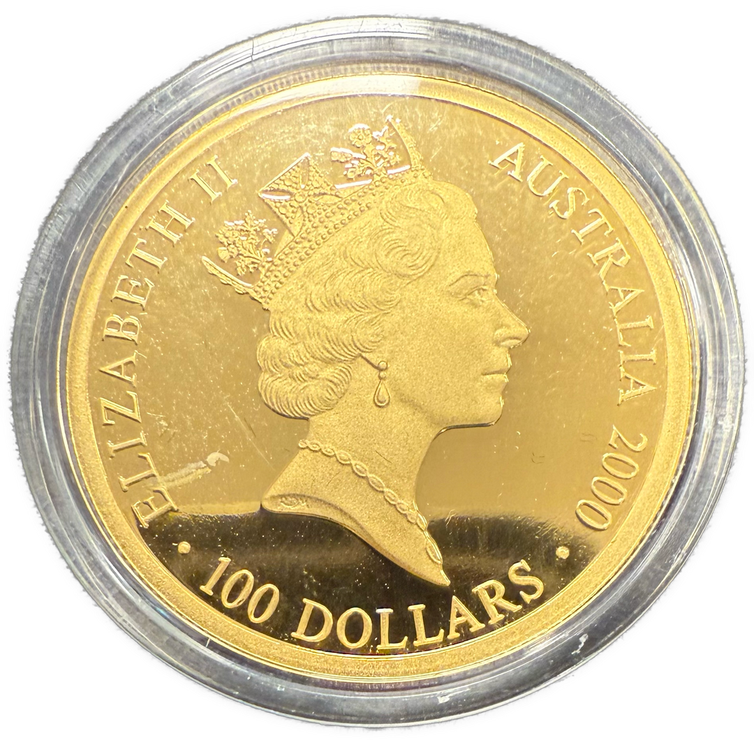 10g .999Au (Spot+2%) 100 Dollar Australia 2000 Sydney OL