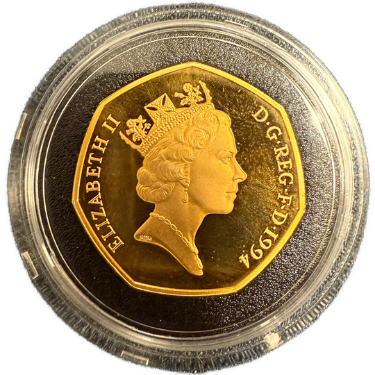 26.32g .916Au (SPOT) 50 Pence 1994 UK 50th Anniversary D-Day