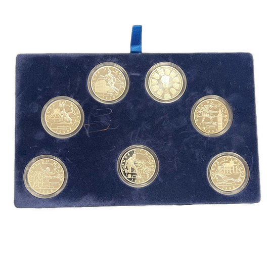 148g .900Ag (SPOT) FIFA 1998 World Cup Set 7x10 Francs Silver