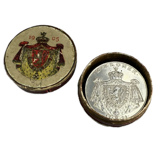 2KR 1906 med Sjelden Minneboks fra Norges Uavhengighet