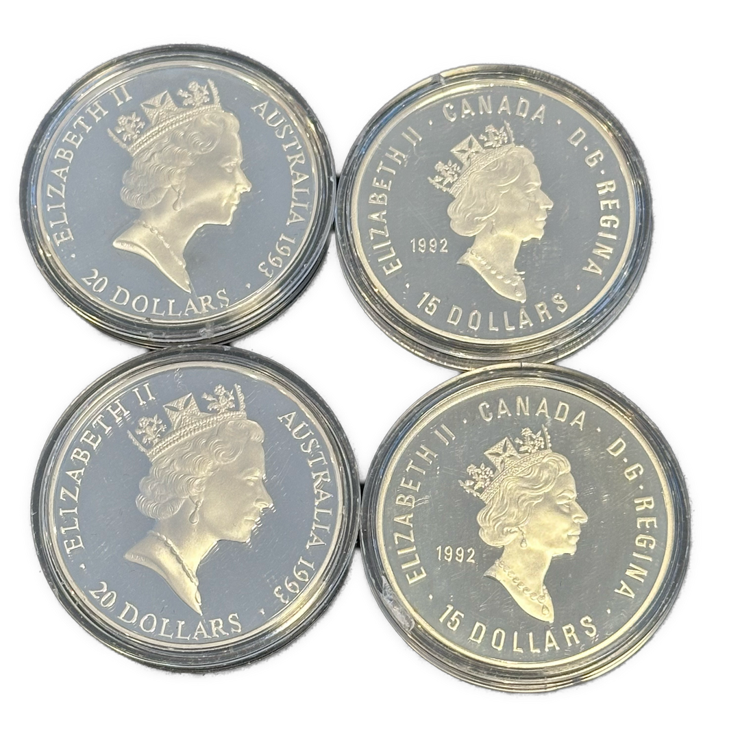 4oz .999Ag (Net) SPOT Olympic Centennial Canada 1992-93