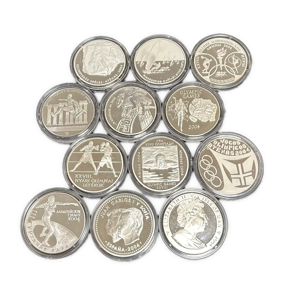 301g .999Ag (SPOT) Blanding Olympiske mynter Athen 2004