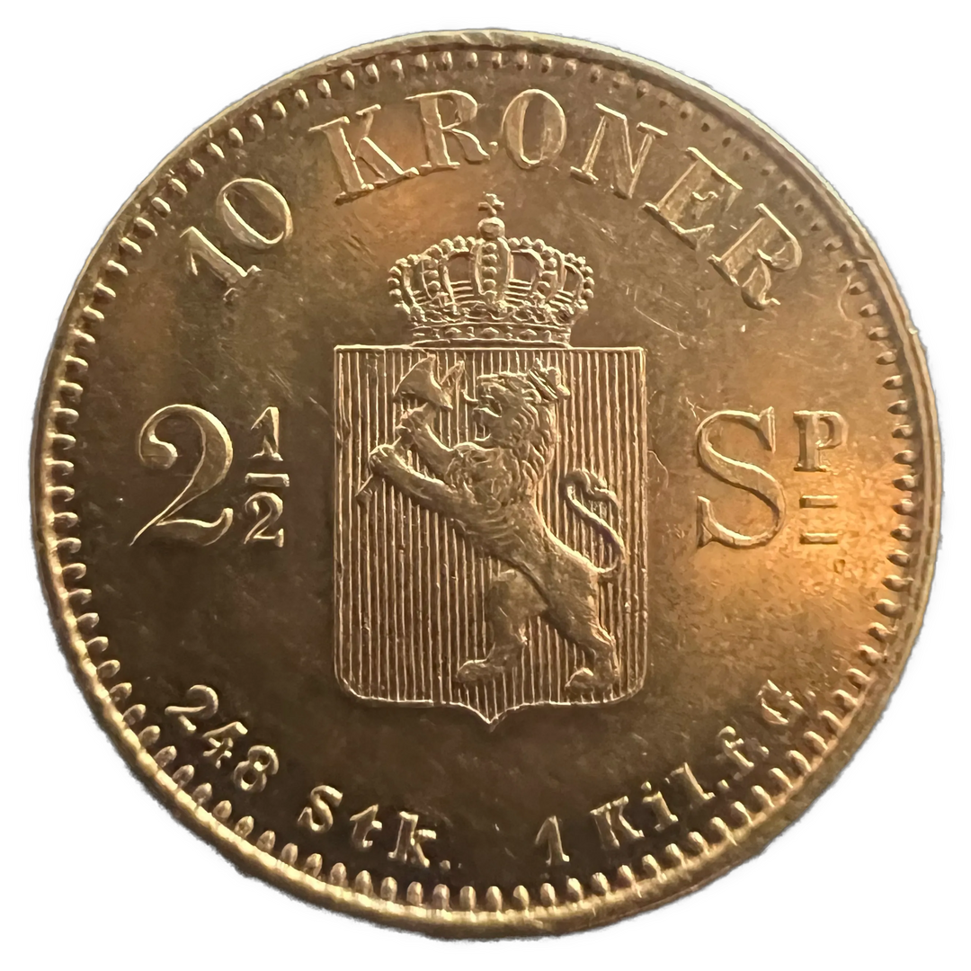 10KR / 2½ Speciedaler 1874 Kv.0/01