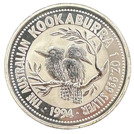 1 oz .999Ag 1994 Kookaburra Australia uten kapsel