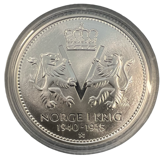 340g .999Ag (SPOT) 17x20g «Norge i Krig» medaljer fra Samlerhuset