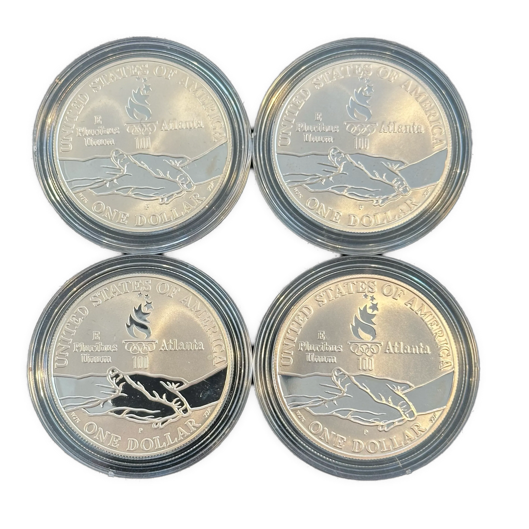 106,9g .925Ag (SPOT) olympiske minnemynter 1995 Atlanta 96