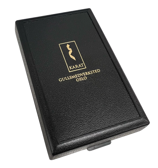 Kommunenes Sentralforbund Hedersbevis 925s Medalje med miniatyr merke fra A/S Karat