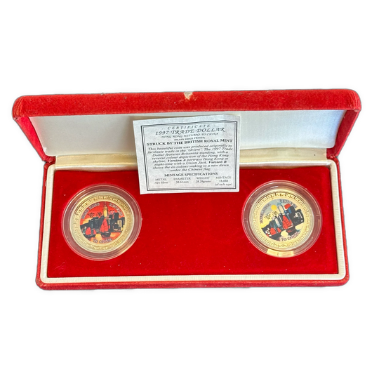 56,56g .925Ag (SPOT) Hong Kong 1997 Trade dollar set