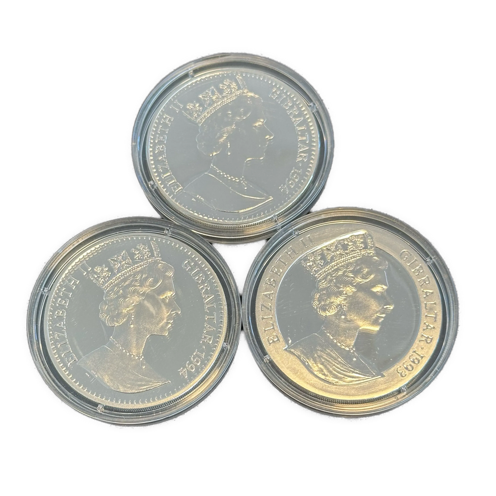 84,84g .925Ag (SPOT) Gibraltar ww2 commemorative coins 93/94