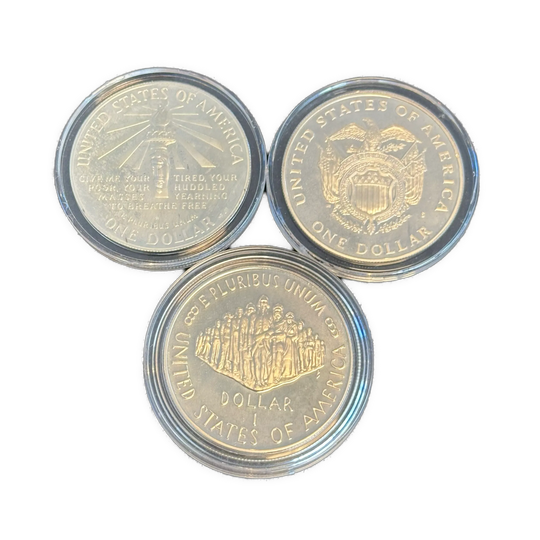 80g .900Ag (SPOT) 3stk Minnemynter USA