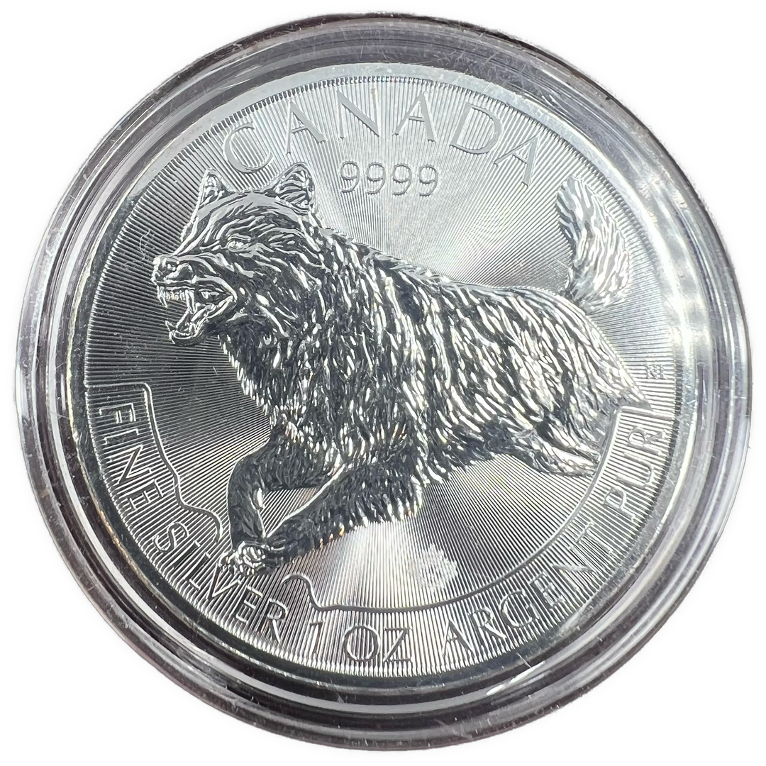1oz .999Ag 2018 Canadian Wolf