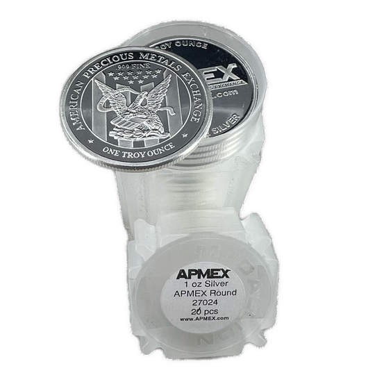 20oz .999Ag (SPOT+2%) 20x1oz Apmex i tube