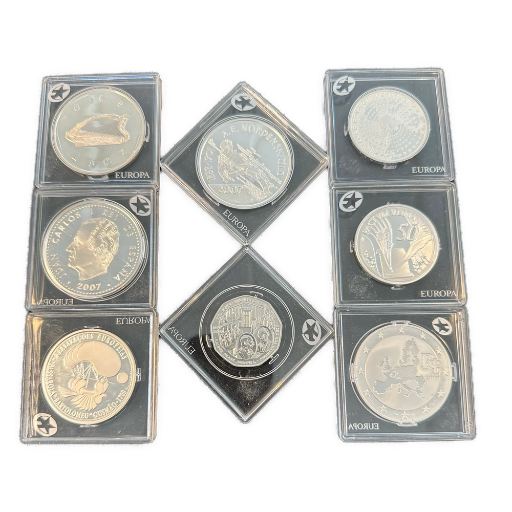 147,1g .999Ag (SPOT) EU commemorative coins 2007/08