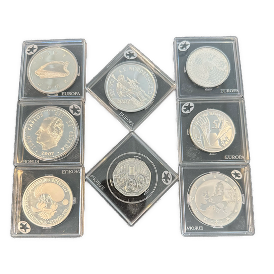 147,1g .999Ag (SPOT) EU commemorative coins 2007/08
