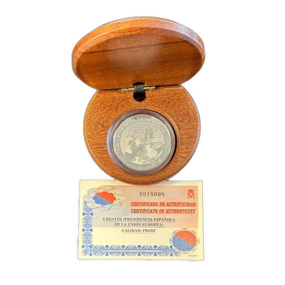 27g .925Ag (SPOT + 4%) 10 Euro spanish Presidency of the European union 2002