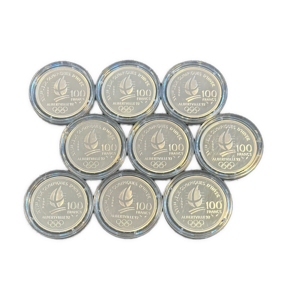 179g .999Ag (SPOT) commemorative coins OL Albertville 1992