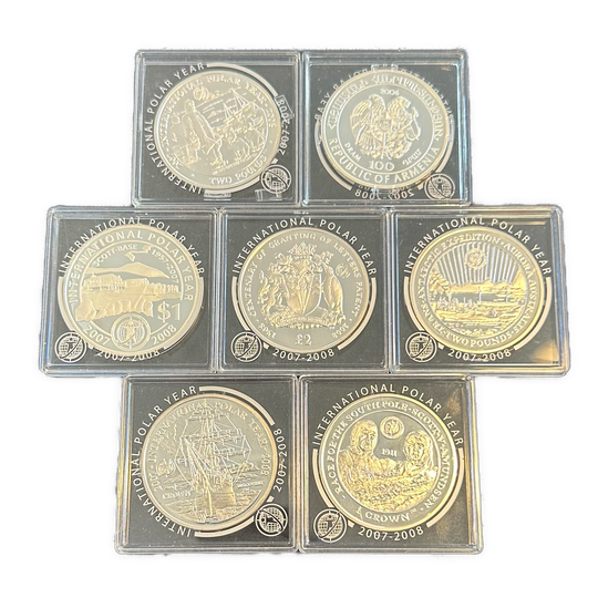 183g .999Ag (SPOT) commemorative polar year coins 2007/2008