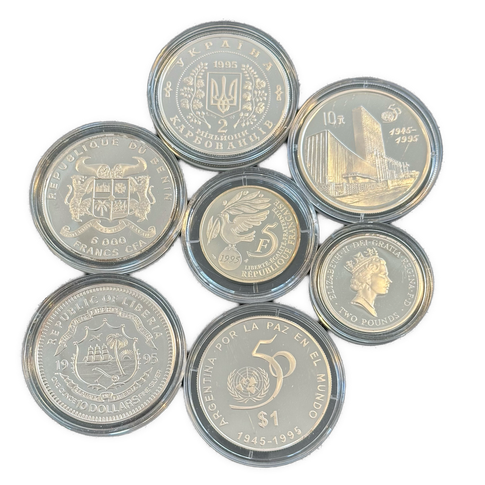 162g .999Ag Net (SPOT) 7st Minnemynter FN 50år 1995