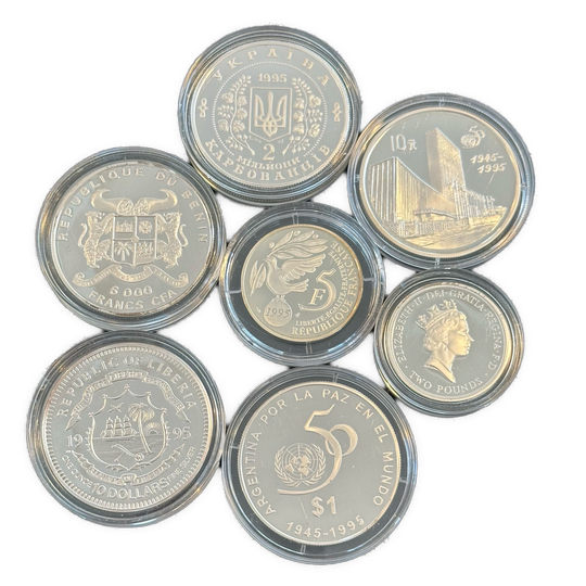 162g .999Ag Net (SPOT) 7st Minnemynter FN 50år 1995