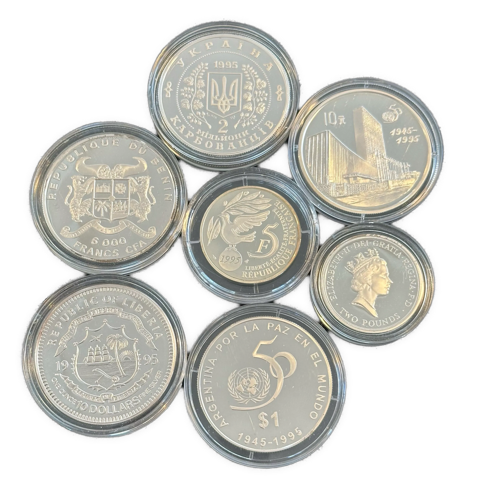 162g .999Ag Net (SPOT) 7st Minnemynter FN 50år 1995