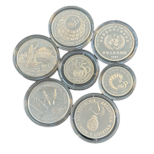 162g .999Ag Net (SPOT) 7st Minnemynter FN 50år 1995