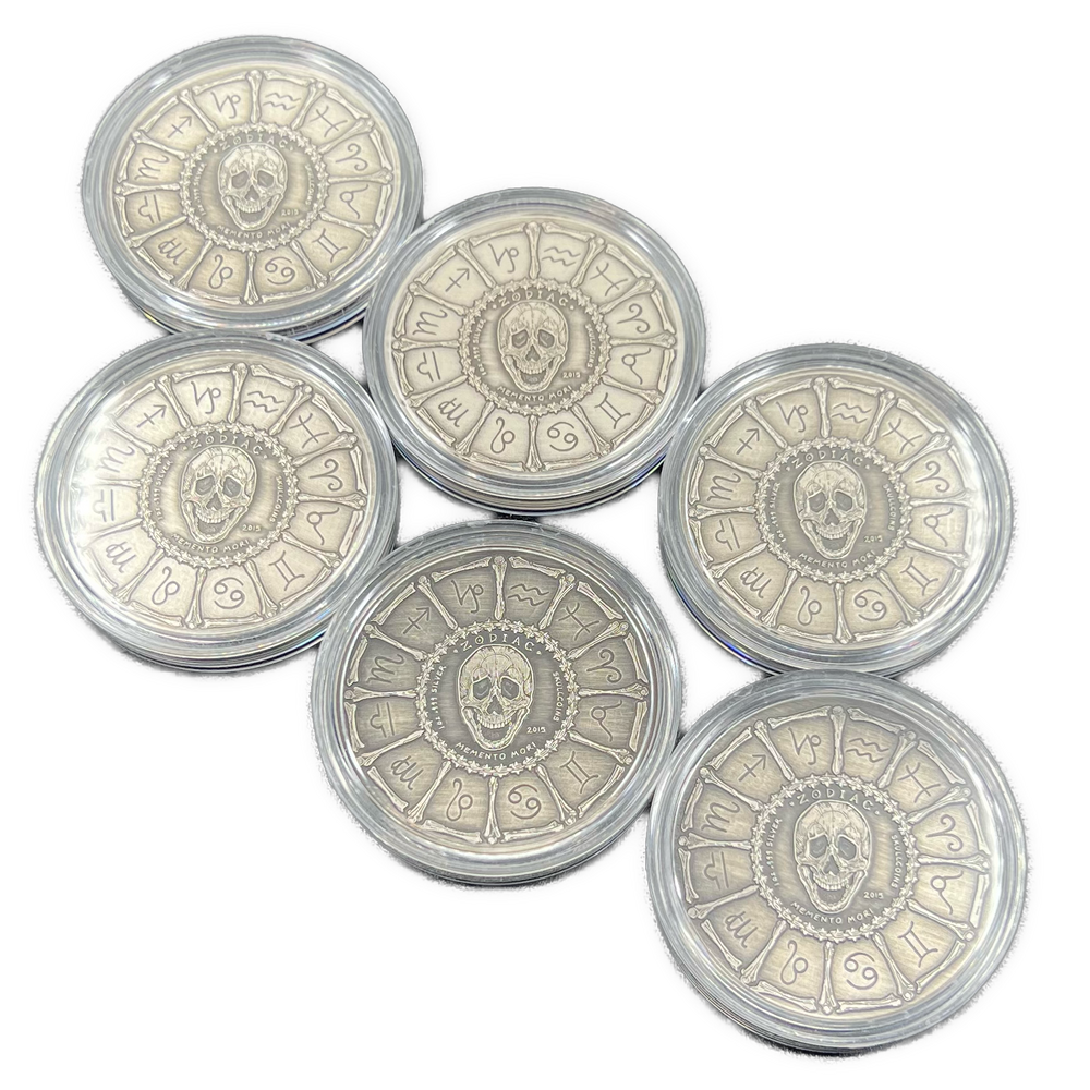 6oz .999Ag Skullcoins 2015 Zodiac series (6x1oz)