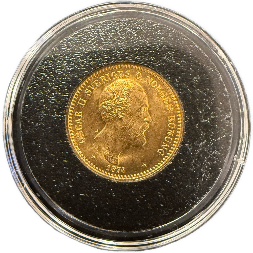 4.48g .900Au (Spot+2%) 10KR 1874 Sverige