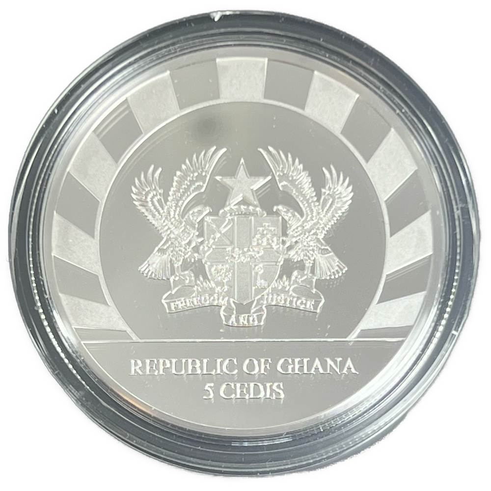 1oz .999Ag «Year of the Goat» 5 Cedis Ghana