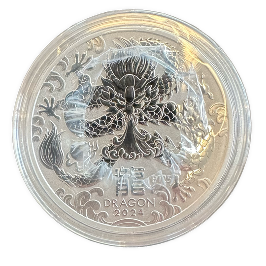 20oz .999Ag (SPOT+10%)Australia 2024 Year of the Dragon