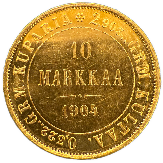 10 Markka 1904 Finland Kv.1+