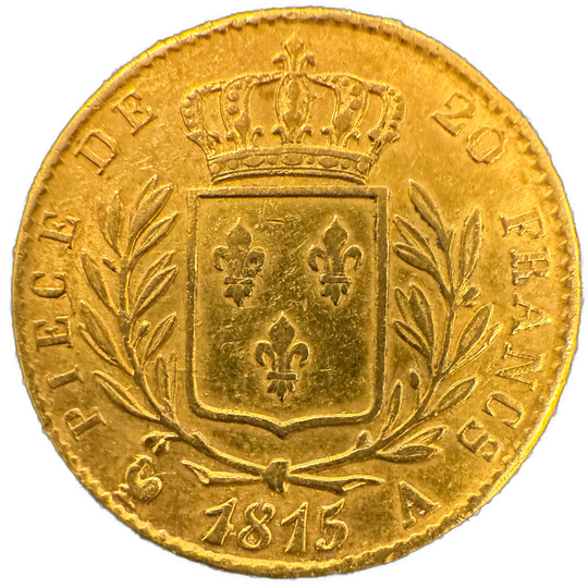 6.45g .900Au 20 Francs 1815 France Kv.1