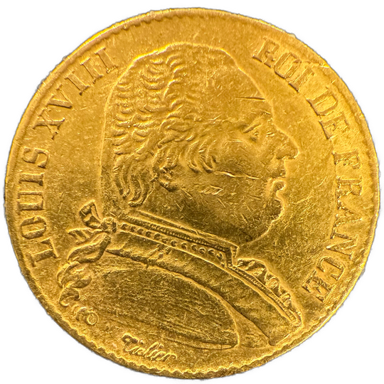6.45g .900Au 20 Francs 1815 France Kv.1