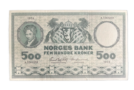 500 Kr 1974A kv.1 rift/skjønnhetsfeil