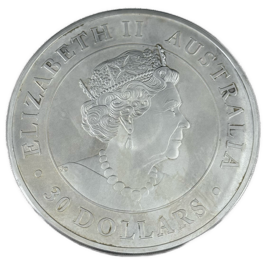 1Kg .999Ag $30 Australian koala 2022(uten kapsel/behandlingsmerker/flekker/patina)