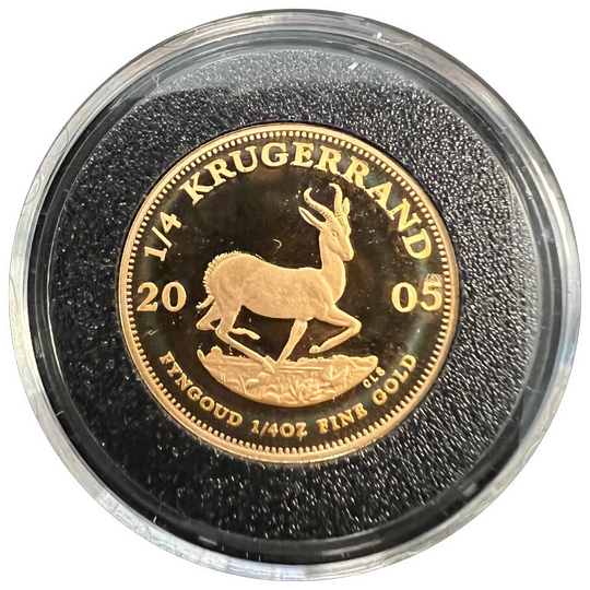 FLERE PÅ LAGER! 1/4oz .999Au 2003-09 Krugerrand i kapsler