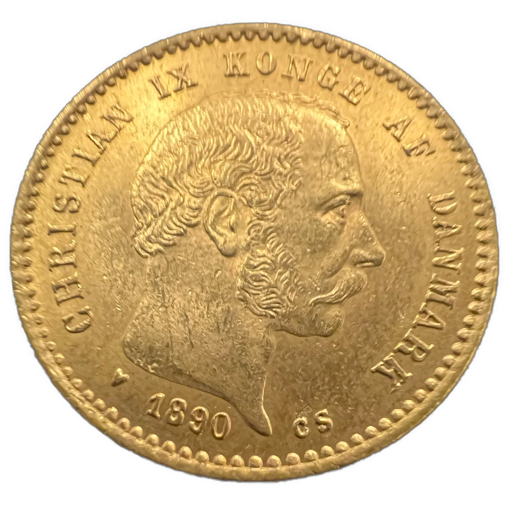 4.48g .900Au (Spot+2%) 10KR 1890 Danmark